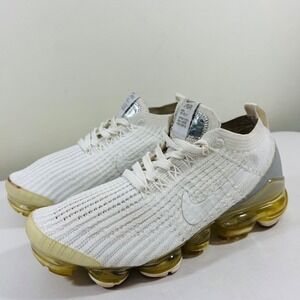 Nike Air VaporMax Flyknit 3 White Silver AJ6910-100 Womens Running Shoes 7